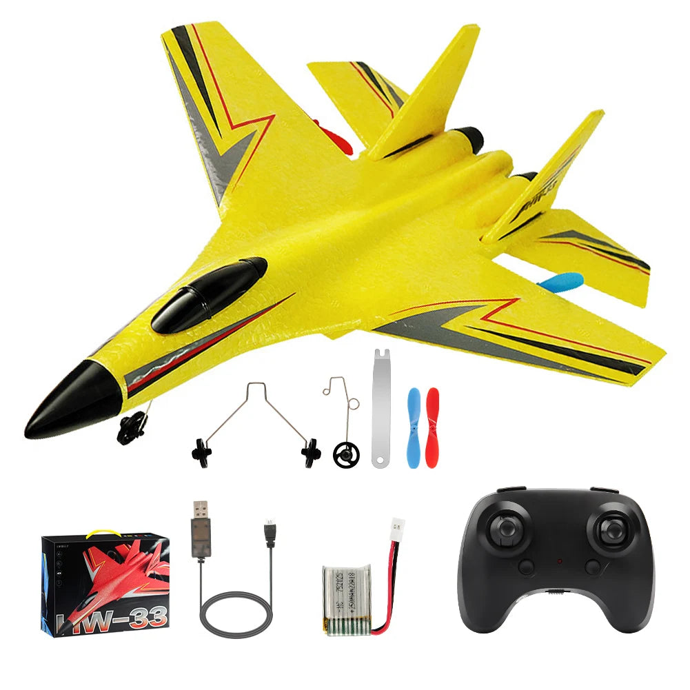 ANTSIR SU27 RC Plane 2.4Ghz 2CH Remote Control Aircraft With LED Lights EPP Foam Hand Throwing Outdoor Airplane